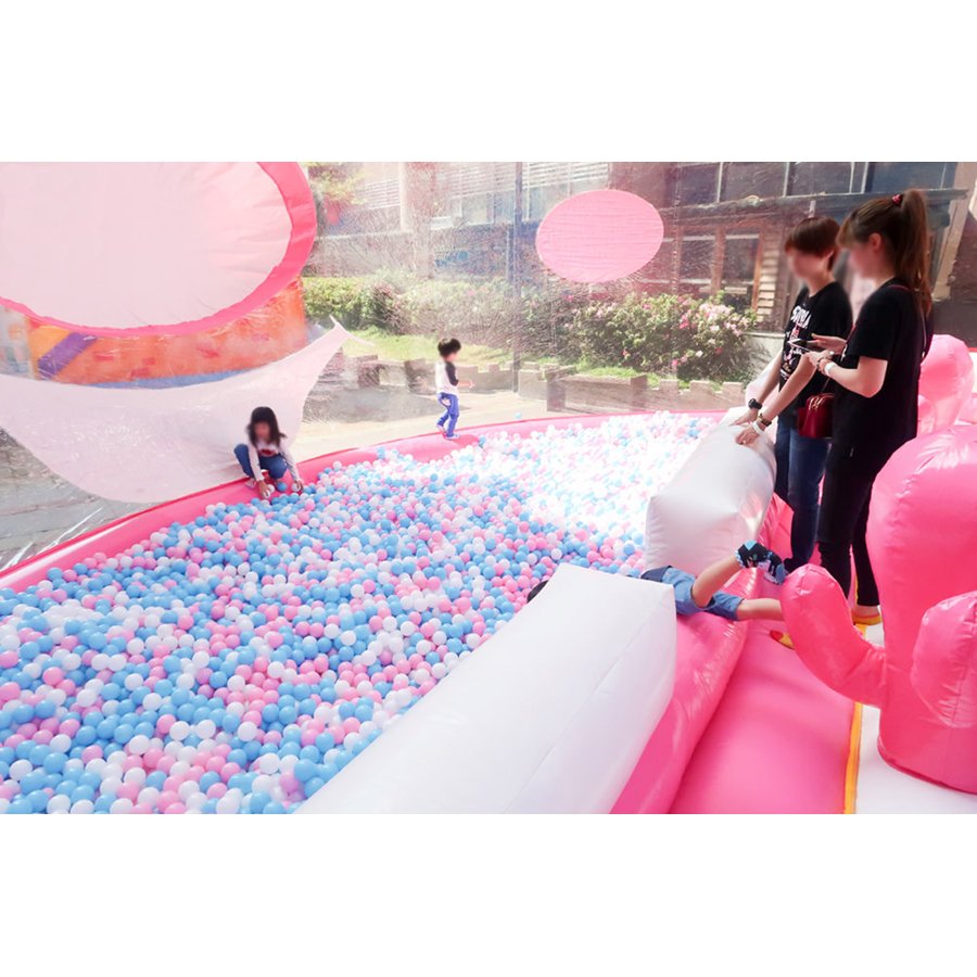 bubble ball pit inflatable bubble pig jumping castle