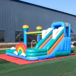 rainbow inflatable jumping castle