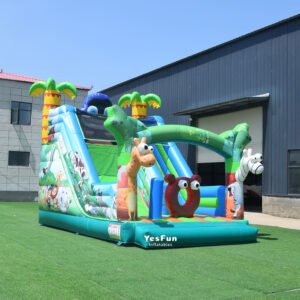 inflatable jungle slide