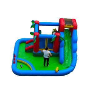 inflatable splash water bouncy castle