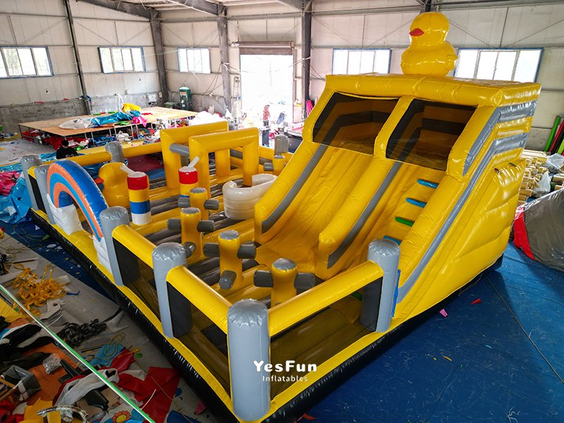 Playground Inground Inflatable 10x7meter outdoor kids duck inflatable theme park playground with big ...