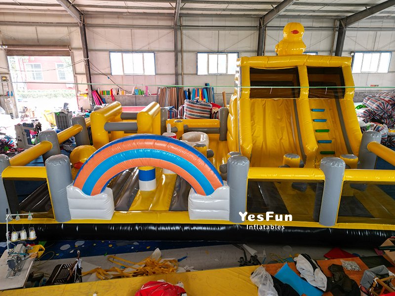 10x7meter outdoor kids duck inflatable theme park playground with big ...