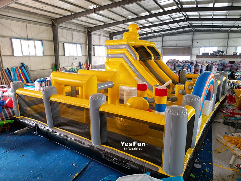 10x7meter outdoor kids duck inflatable theme park playground with big ...